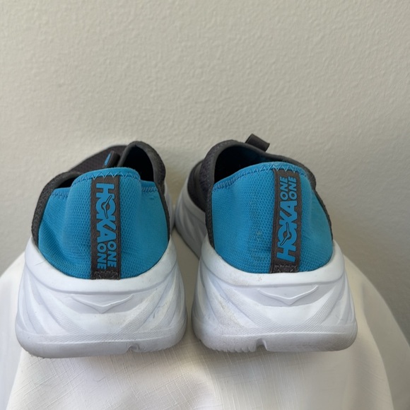 Hoka One One Orange Recovery Shoes Men's Mesh Blue Black Size 12 - Picture 3 of 10